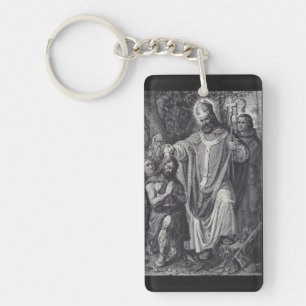 Saint Boniface Englischer Benediktinermönch Schlüsselanhänger