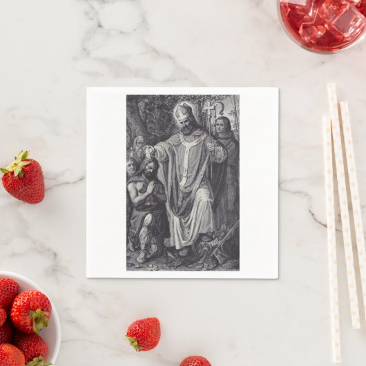 Saint Boniface Englischer Benediktinermönch Serviette (Beispiel)