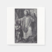 Saint Boniface Englischer Benediktinermönch Serviette (Vorderseite)