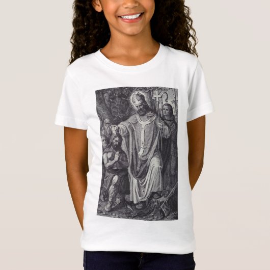 Saint Boniface Englischer Benediktinermönch T-Shirt (Vorderseite)