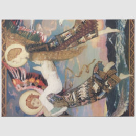 "Saint Bride" Angel Art von John Duncan Seidenpapier