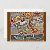 Saint Bride Carried by Angels Postkarte (Vorne/Hinten)