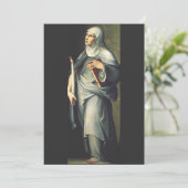 Saint Bridget von Schweden Dankeskarte (Stehend Vorderseite)