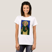 Saint Brigid mit Heiligem Feuer T-Shirt (Vorne ganz)