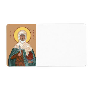 Saint Brigid mit Kreuz und Heiligem Feuer
