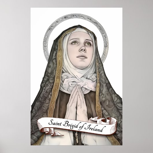 Saint Brigid von Irland Poster (Vorne)