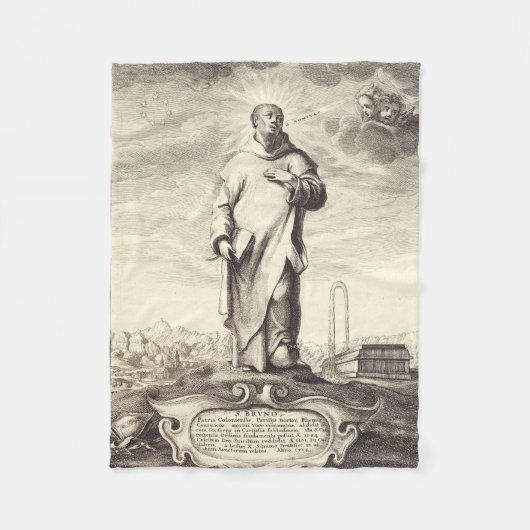 Saint Bruno von Köln Fleecedecke (Vorderseite)