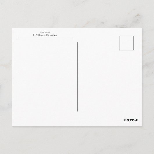 Saint Bruno von Philippe de Champaigne Postkarte (Rückseite)