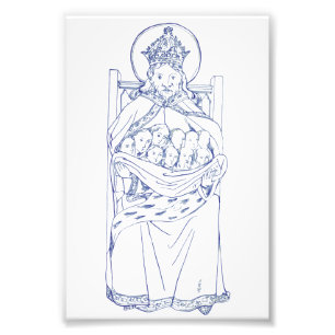Saint Brychan Brycheiniog Irish hermit Fotodruck