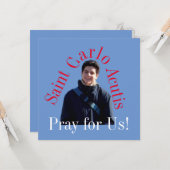 Saint Carlo Acutis Karte (Vorderseite/Rückseite Beispiel)