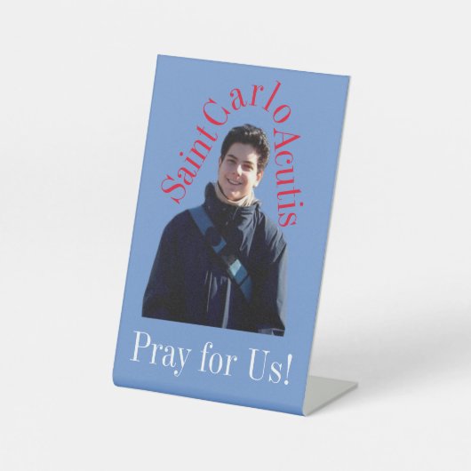 Saint Carlo Acutis Sockelschild (Vorderseite)