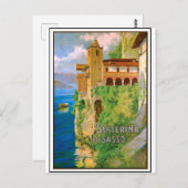 Saint Caterina del Sasso, Kloster, Italien Postkarte (Vorne/Hinten)