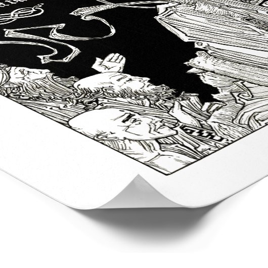 Saint Catherine Disputing die 50 Philosophen Poster (Ecke)