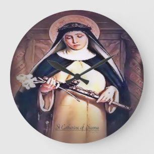 Saint Catherine of Siena Große Wanduhr