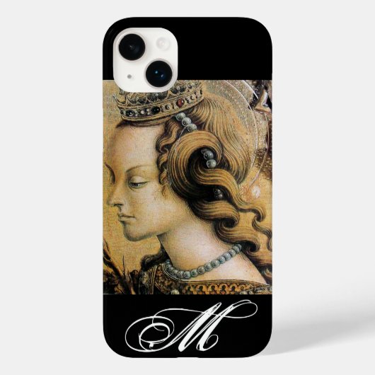 Saint Catherine von Alexandria Monogram Case-Mate iPhone Hülle (Rückseite)
