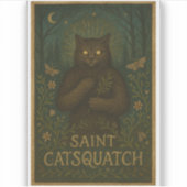 Saint Catsquatch Sticker WV Cryptid Sasquatch (Vorderseite)