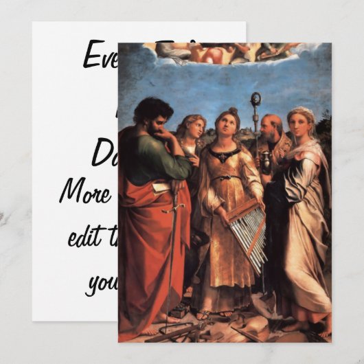 Saint Cecilia Altarpiece Einladung (Vorne/Hinten)