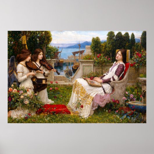 Saint Cecilia by John William Waterhouse Poster (Vorne)