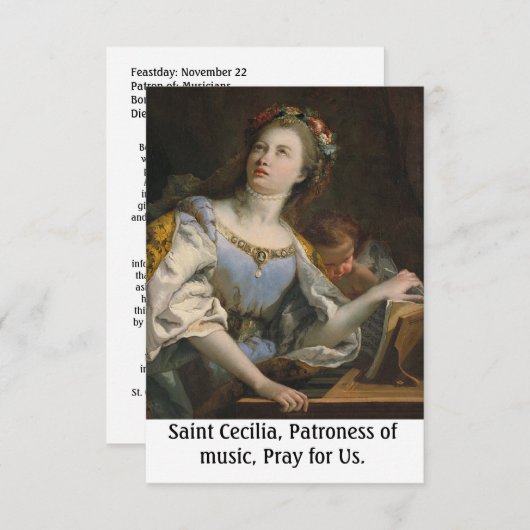 Saint Cecilia individuell anpassbare Holkarte Dankeskarte (Vorne/Hinten)
