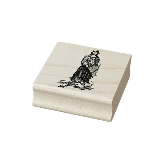 Saint Cecilia mit Geige von Raphael Gummistempel (Stempel)