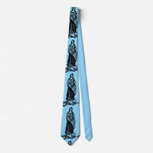Saint Cecilia mit Geige von Raphael Krawatte (Vorderseite)