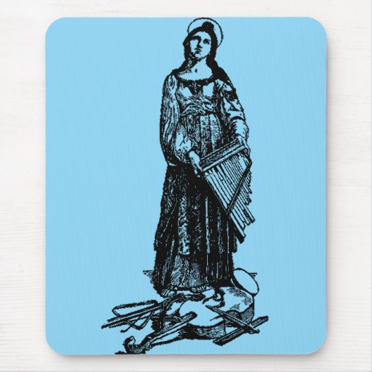 Saint Cecilia mit Geige von Raphael Mousepad (Vorne)