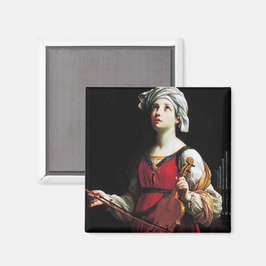 Saint Cecilia (St. Cecilia), Guido Reni Magnet (Vorderseite/Rückseite)