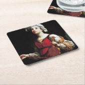 Saint Cecilia (St. Cecilia), Guido Reni Rechteckiger Pappuntersetzer (angewinkelt)