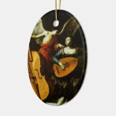 Saint Cecilia und Angel von Carlo Saraceni Keramik Ornament (Links)