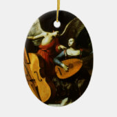 Saint Cecilia und Angel von Carlo Saraceni Keramik Ornament (Vorne)