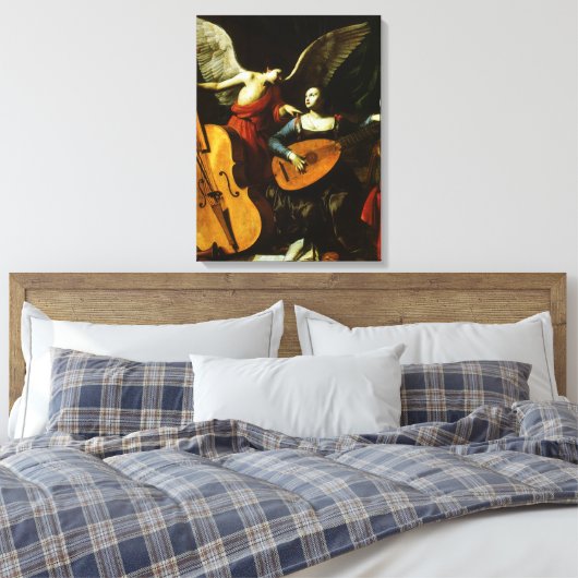Saint Cecilia und Angel von Carlo Saraceni Leinwanddruck (Insitu (Schlafzimmer))