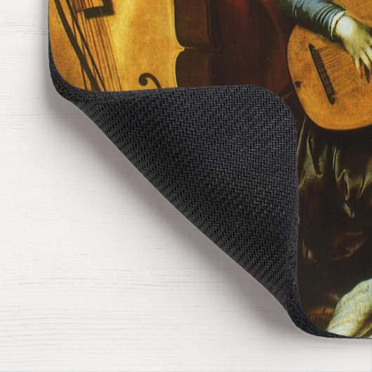 Saint Cecilia und Angel von Carlo Saraceni Mousepad (Ecke)