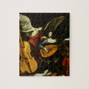 Saint Cecilia und Angel von Carlo Saraceni Puzzle