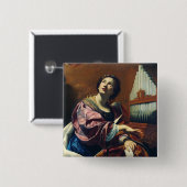 Saint Cecilia von Simon Vouet Button (Vorne & Hinten)