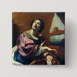 Saint Cecilia von Simon Vouet Button