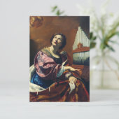 Saint Cecilia von Simon Vouet Dankeskarte (Stehend Vorderseite)