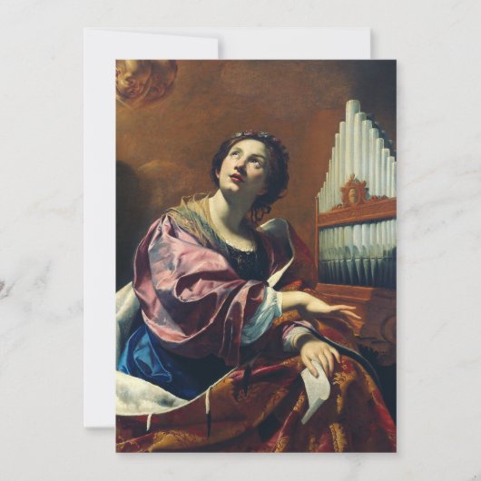 Saint Cecilia von Simon Vouet Einladung (Vorderseite)