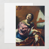 Saint Cecilia von Simon Vouet Einladung (Vorne/Hinten)