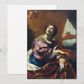 Saint Cecilia von Simon Vouet Feiertagskarte (Vorne/Hinten)