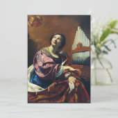 Saint Cecilia von Simon Vouet Feiertagskarte (Stehend Vorderseite)