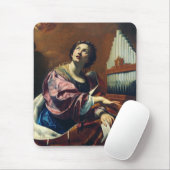 Saint Cecilia von Simon Vouet Mousepad (Mit Mouse)