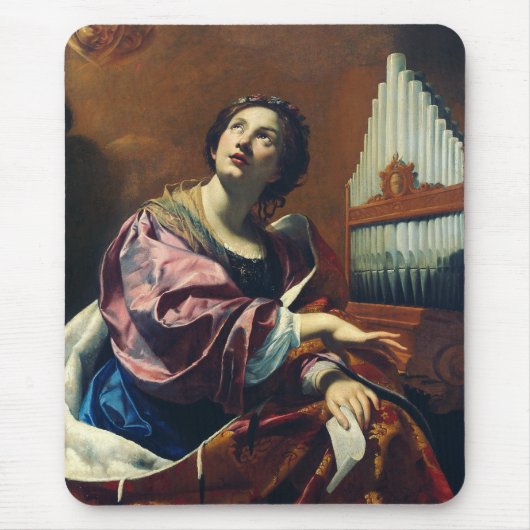 Saint Cecilia von Simon Vouet Mousepad (Vorne)