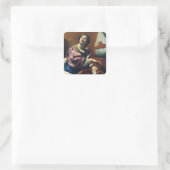 Saint Cecilia von Simon Vouet Quadratischer Aufkleber (Tasche)
