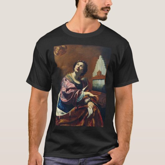 Saint Cecilia von Simon Vouet T-Shirt (Vorderseite)