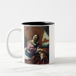 Saint Cecilia von Simon Vouet Zweifarbige Tasse