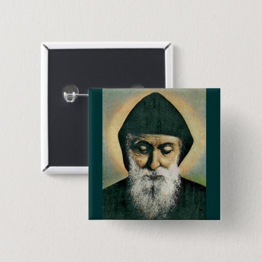 Saint Charbel Portrait Button (Vorne & Hinten)
