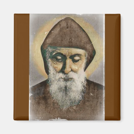 Saint Charbel Portrait Magnet (Vorne)