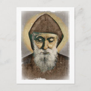 Saint Charbel Portrait Postkarte