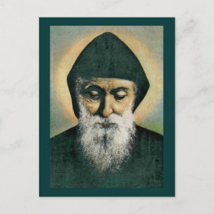 Saint Charbel Portrait Postkarte