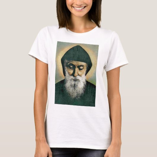 Saint Charbel Portrait T-Shirt (Vorderseite)